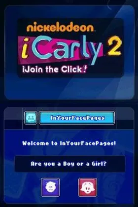 iCarly 2 - iJoin the Click! (USA) (NDSi Enhanced) screen shot title